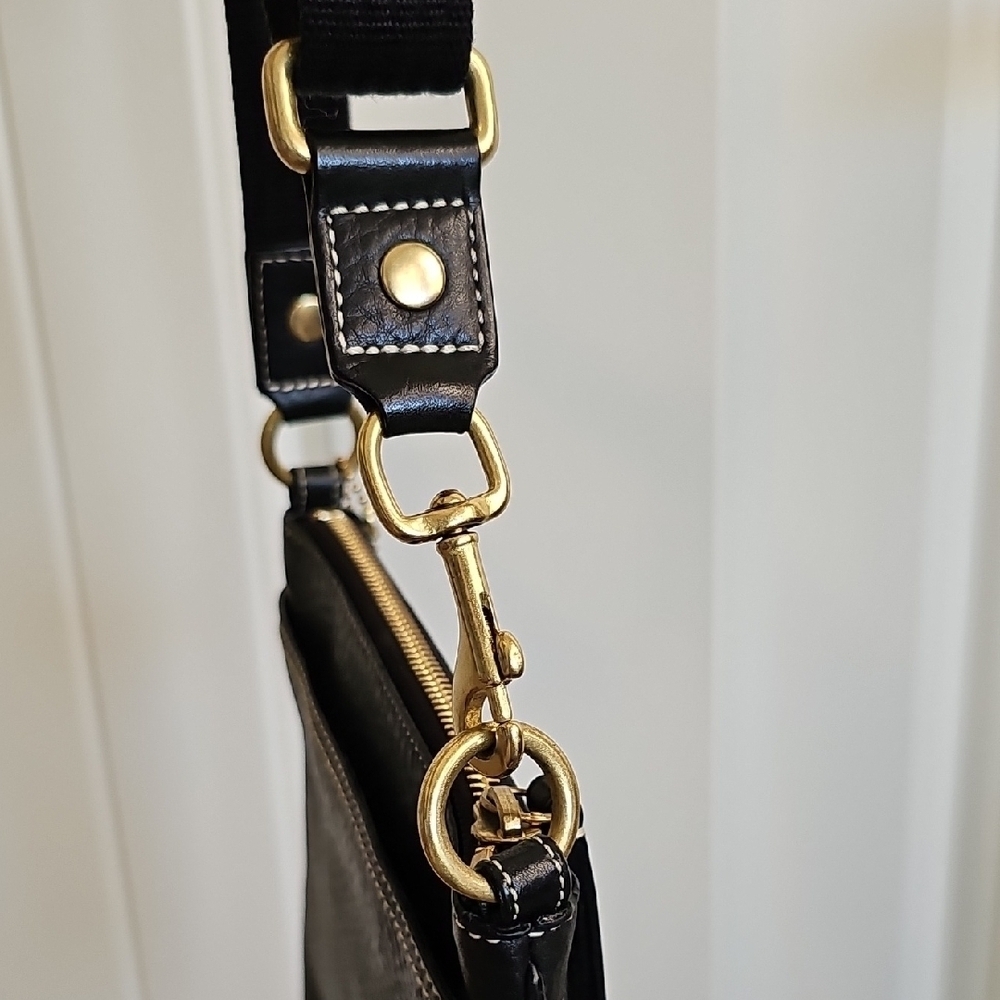 Coach Vintage 2006 Black Pebble Leather + Monogram Crossbody EUC - Picture 11 of 17